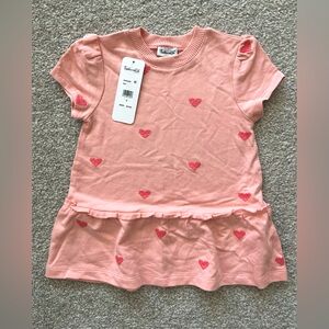 NWT Splendid pink Heart Toddler Dress Size 2